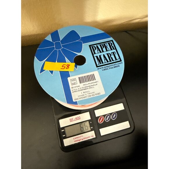 2.5" X 10 Yd Orange Burlap Wired Edge Ribbon Roll For Crafting & Gift Wrapping - Picture 4 of 4